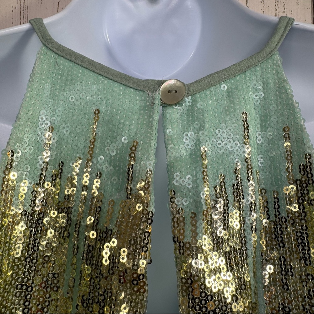 Show Me Your Mumu Sequin Halter Dress Boho Luxe Party Glam Festival Sparkle - Picture 9 of 16